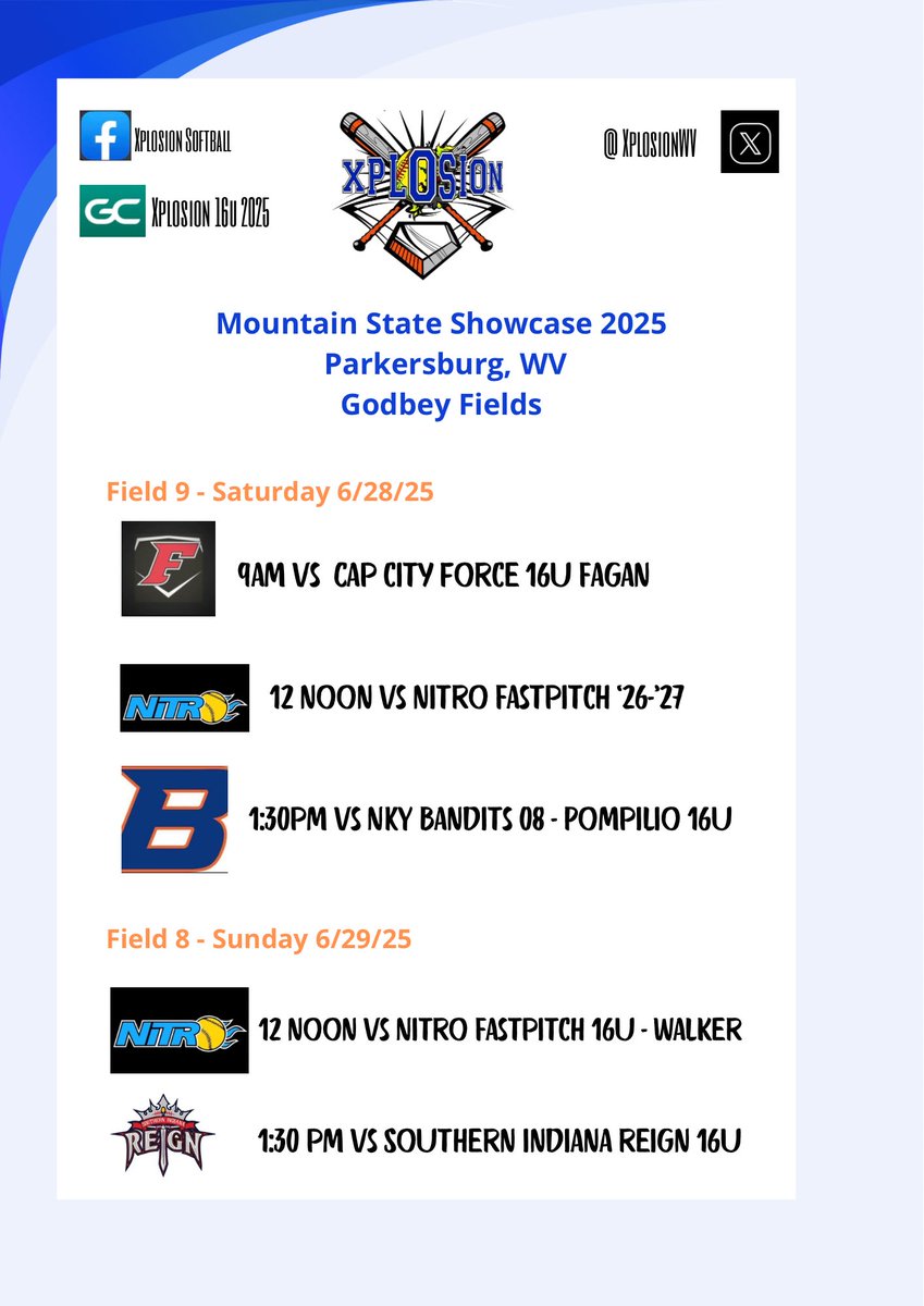 wvbombersgold's tweet photo. Battling it out at Berliner at the 16u All-Sanctioned World Series! Come See us. 2-0 so far in pool play! @ExtraInningSB @Softball_SalemU @LawrenceTechU @SoftballRio @MountStJosephU @capitalsoftball @avaa2028nsr @KynziB2029 @faithannahall @jozeywilsonsb @AbbieCorbi74739 https://t.co/gA3DYRXIax