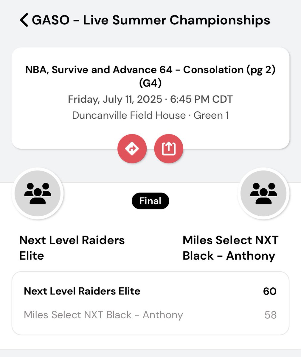 Next Level Raiders (@_nlraiders_) on Twitter photo What. A. Game! HS Raiders Elite get the 2 point win, <a href="/Zydon_Clark9/">Zydon Clark</a> hit the game winner, finished w/ 14 pts! <a href="/BryceChristian0/">Bryce Christian</a> led all scorers w/ 21 pts, <a href="/Andrew_Vidouria/">Andrew Vidouria</a> added 8 pts & tons of defensive plays.
Complete team effort from all our boys #ThisIsNextLevel <a href="/TexasHoopsGASO/">TexasHoops/GASO 🔗</a> What. A. Game! HS Raiders Elite get the 2 point win, <a href="/Zydon_Clark9/">Zydon Clark</a> hit the game winner, finished w/ 14 pts! <a href="/BryceChristian0/">Bryce Christian</a> led all scorers w/ 21 pts, <a href="/Andrew_Vidouria/">Andrew Vidouria</a> added 8 pts & tons of defensive plays.
Complete team effort from all our boys #ThisIsNextLevel <a href="/TexasHoopsGASO/">TexasHoops/GASO 🔗</a>