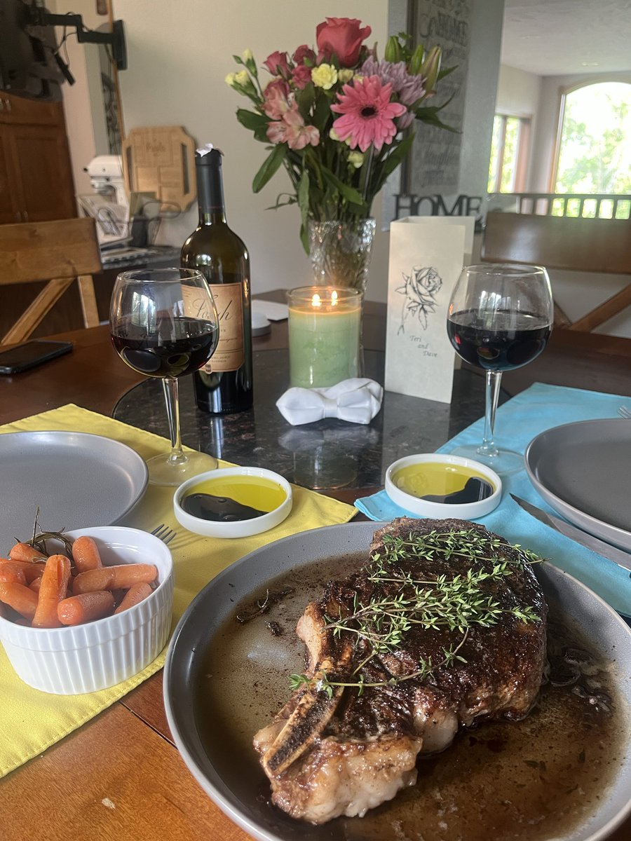 Happy 38th anniversary. The steak was great but not better than the company. Been a great run and many more to come.