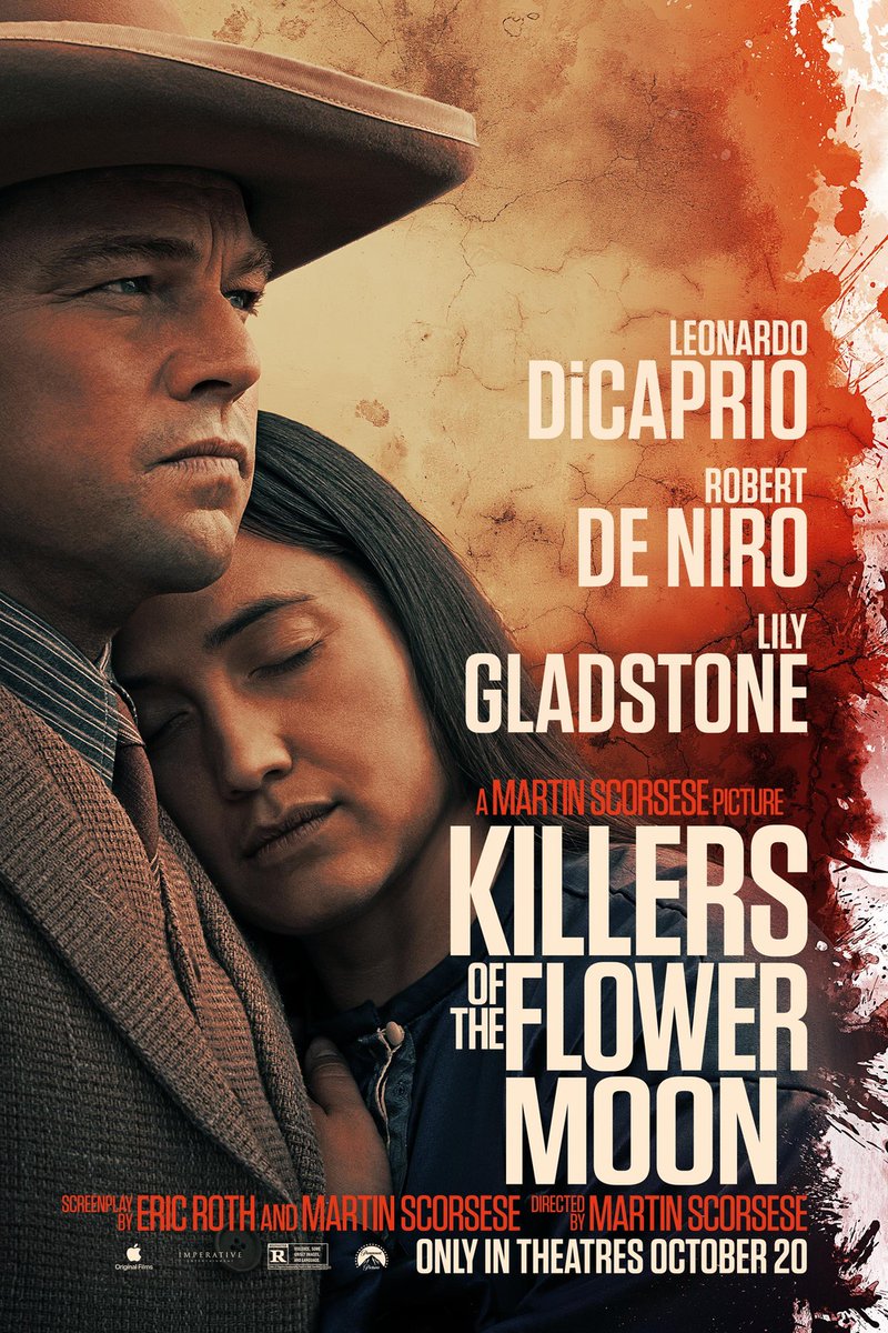 dhan76758's tweet image. #KillersOfTheFlowerMoon - Good watch ⭐ 
@LeoDiCaprio ⭐ #Roberdeniro shine⭐✨ main thing is the heroine of the movie #Lilygladstone super acting 🔥 
This was based in a true story 🤯
#Martinscorsese Making ⭐ big minus point is Duration only 😁.. 
Overall it's a watchable one.
