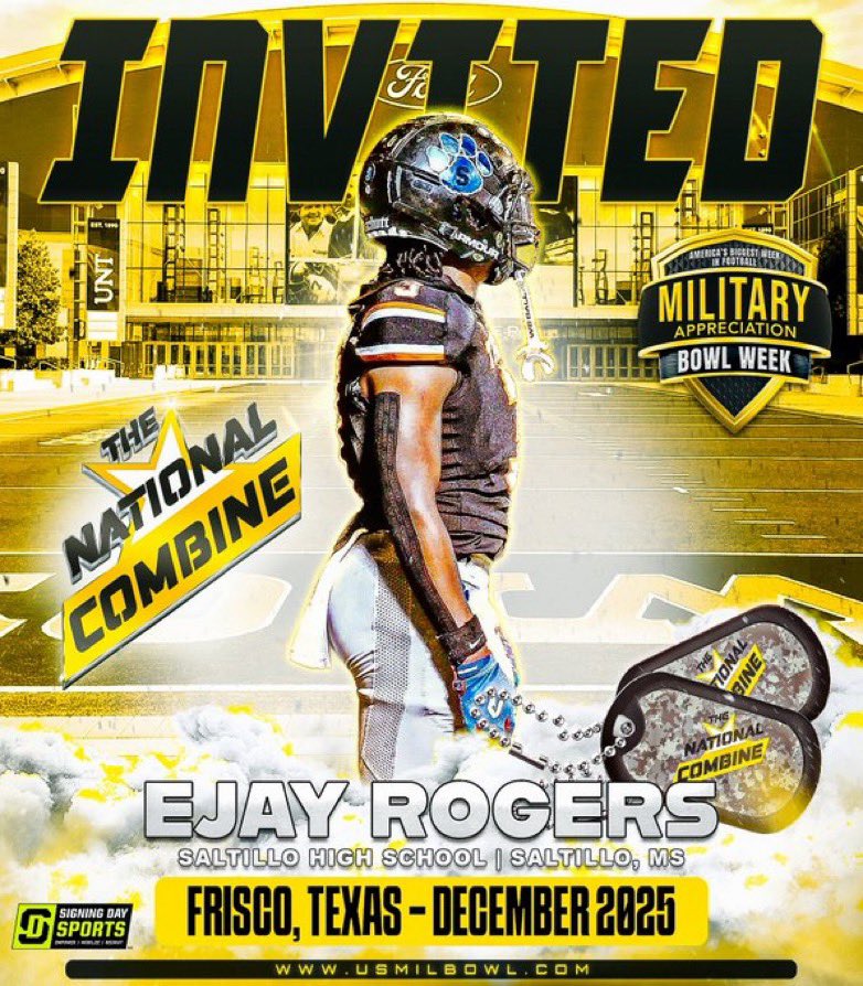 Blessed to be invited to the National Combine in Frisco Texas this December!! 
<a href="/CoachMcCannERT/">Coach McCann</a> <a href="/LawrencHopkins/">Lawrence Hopkins</a> <a href="/ReggieBuchanan/">CoachReggie</a> <a href="/MacCorleone74/">Rion (Ree-un) Young</a> <a href="/CoachUno1/">Courtney Williams</a> <a href="/Enrique__Davis/">Coach Enrique Davis</a> <a href="/coachkpope/">Khalil Pope, MSM</a> <a href="/amburkett64/">Andrew Burkett</a> <a href="/KCunninghamMSU/">Kameron Cunningham</a> <a href="/Coach_Cam16/">Cameron Floyd</a> #AGTG #2027Prospect #comingup