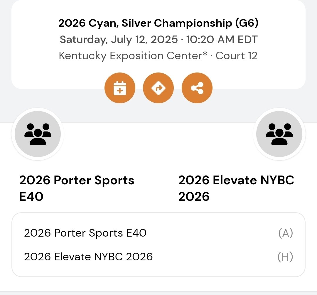 Coaches, come out tomorrow morning and watch the girls! 10:20 AM tip off  on court #12