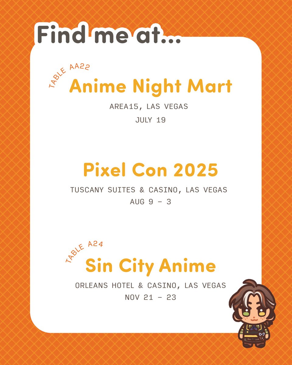 chrlmain's tweet image. come say hi at these events!😘😘😘 also my online store will close on july 16th to prep for the summer events!✨