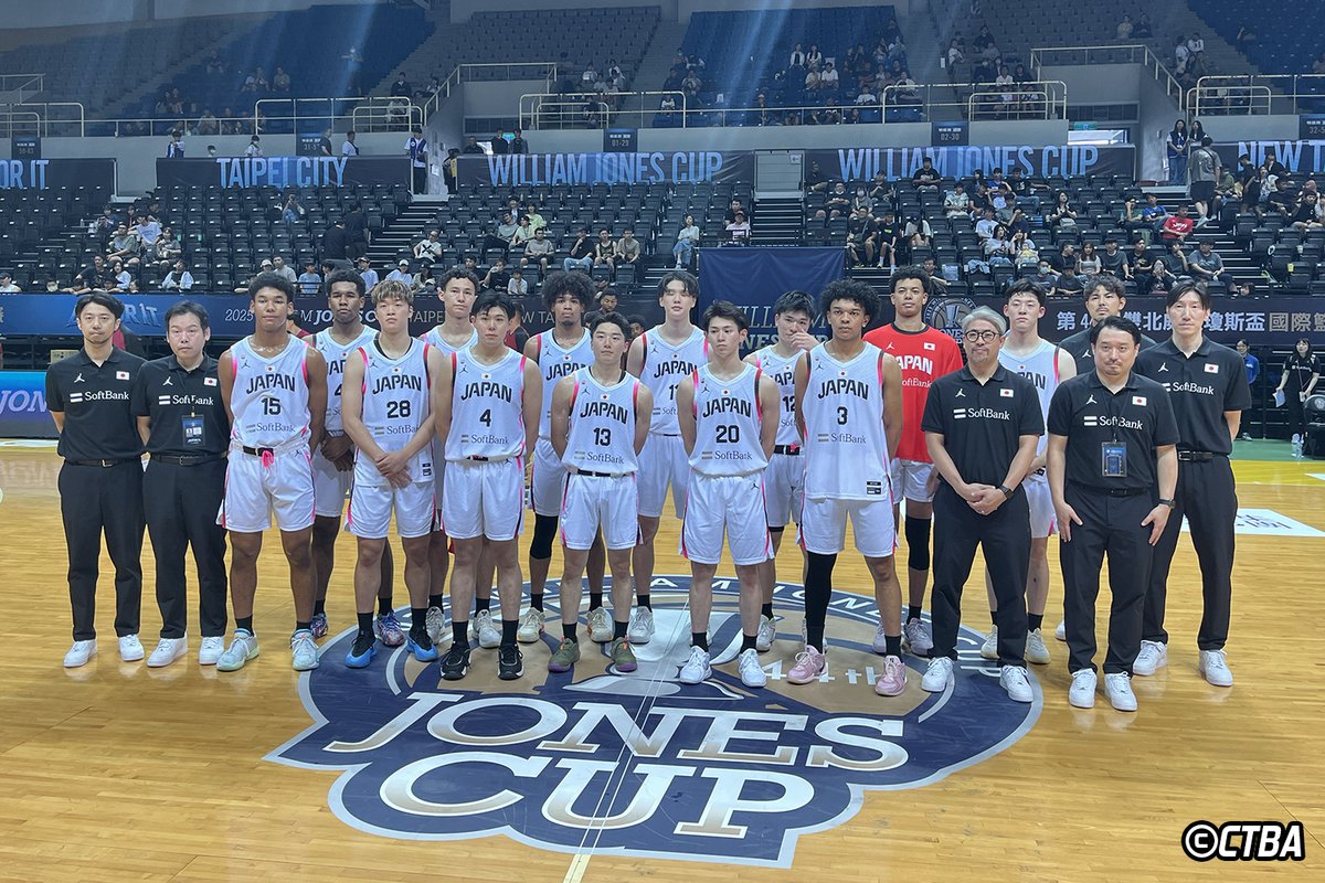 #AkatsukiJapan 男子「ウィリアムズ・ジョーンズカップ」日本代表
🔥第44回ウィリアムズ・ジョーンズカップ
【Game1 試合結果】
日本 69-85 バーレーン

🏀主なスタッツ
小澤26点、根本9点・8リバウンド・5アシスト、黒川9点、6アシスト
jonescup.meetagile.com/match/7979

📅NEXT GAME（日本時間）
7月13日(日)