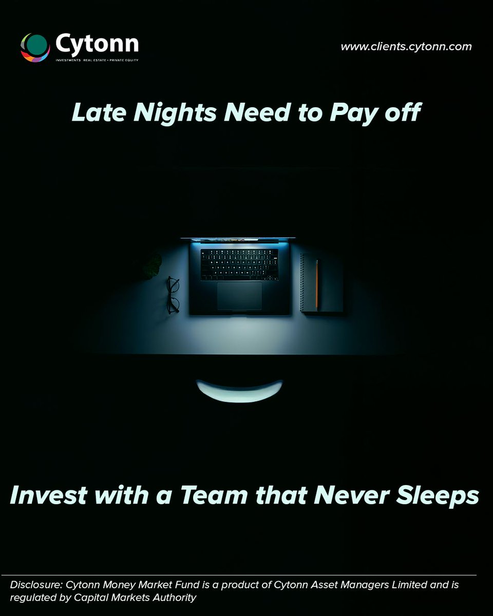 Late nights. Early mornings.
Your hustle deserves returns that work as hard as you do.
Invest with a team that never sleeps.

Dial *809# or Download the Cytonn App here – clients.cytonn.com/mobile or Sign up at clients.cytonn.com or just tell our AI to do it for you