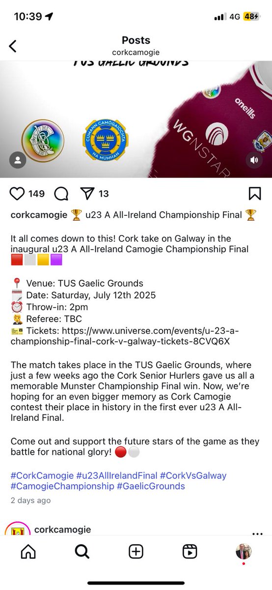 MTU Cork Campus Student GAA Club (@mtucork_gaa) on Twitter photo Best of luck to the <a href="/CorkCamogie/">OfficialCorkCamogie</a> u23 team in the All Ireland final today. Very proud to have a strong <a href="/MTU_ie/">Munster Technological University</a> representation in Millie Condon, Sinead Hurley, Ella Wigginton Barrett, Tara McCarthy, Amy Sheppard, Aoife Barrett & Edel Sheehan Best of luck to the <a href="/CorkCamogie/">OfficialCorkCamogie</a> u23 team in the All Ireland final today. Very proud to have a strong <a href="/MTU_ie/">Munster Technological University</a> representation in Millie Condon, Sinead Hurley, Ella Wigginton Barrett, Tara McCarthy, Amy Sheppard, Aoife Barrett & Edel Sheehan