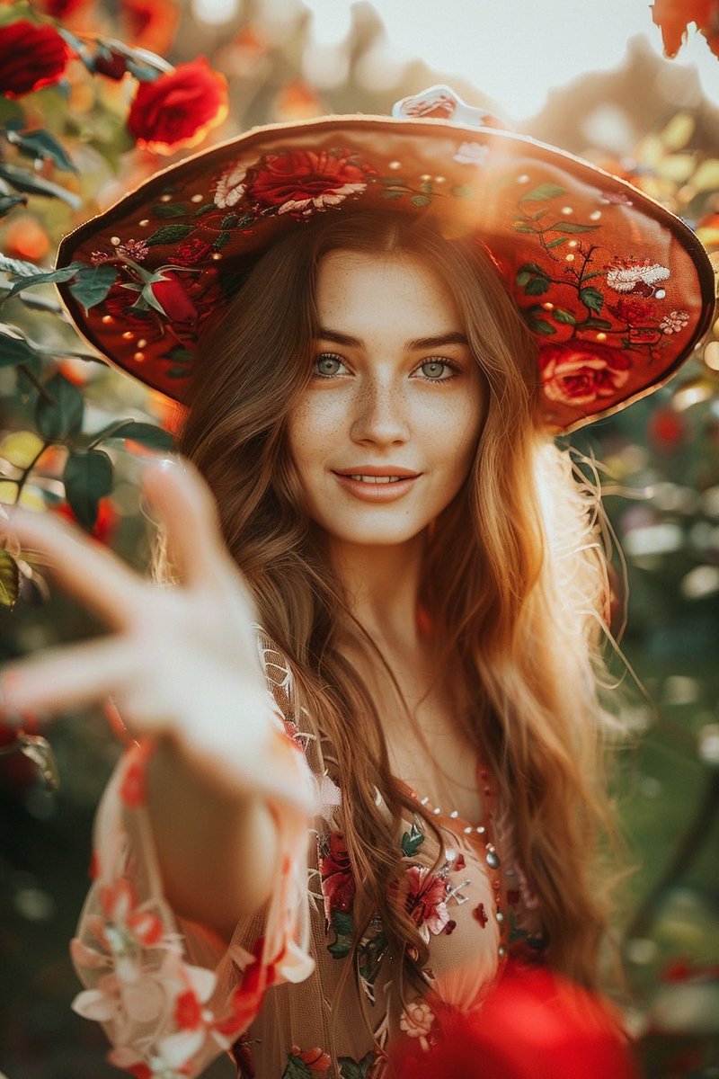 From the Witch Series —
She casts warmth through a rose-colored smile.

#AIart #FantasyArt #WitchSeries #midjouroney