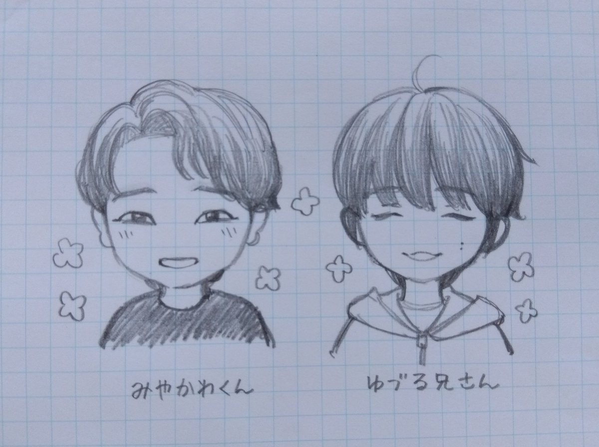 みやかわくんのツイキャスてぇてぇ過ぎてらくがき お二人の対談実現してほしい〜✨ 