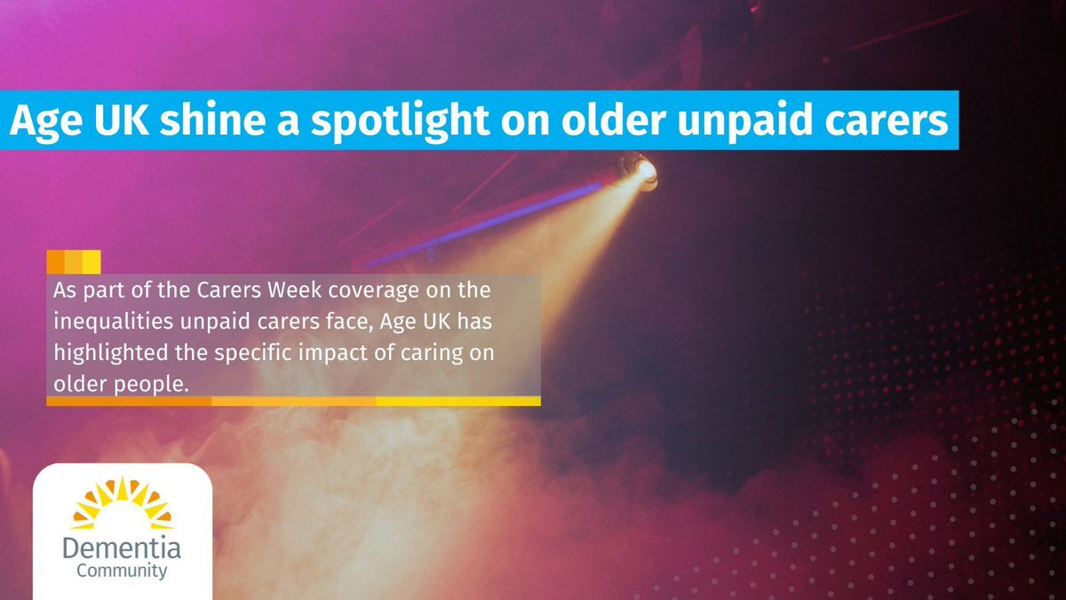 JDementiaCare's tweet image. As part of the Carers Week coverage on the inequalities unpaid carers face (that we covered here: buff.ly/W1KHWpc), @age_uk has highlighted the specific impact of caring on older people.
Read More: buff.ly/yPxjkjr