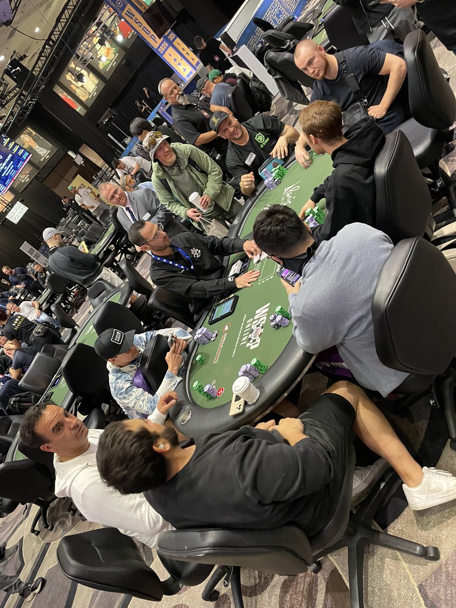 TeamMizrachi's tweet image. Michael @TheGrinder has over 22 Million in chips @wsop Main Event. He seems pretty happy! #TeamMizrachi #WSOPMainEvent