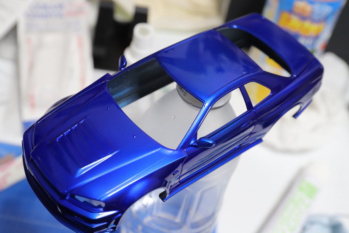 spla_modeling's tweet image. 早く研ぎ出したい気持ちを抑え込んでクリア乾燥を健気に待つ