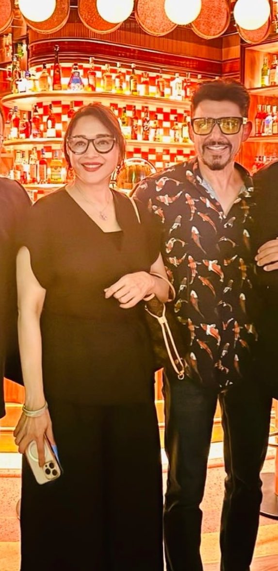 About last night 🔥 #MadhuriDixit #DrNene at the Fireback opening in Mumbai 🔥❤️ Madz Looking fab as always 🔥🔥🫶🏻