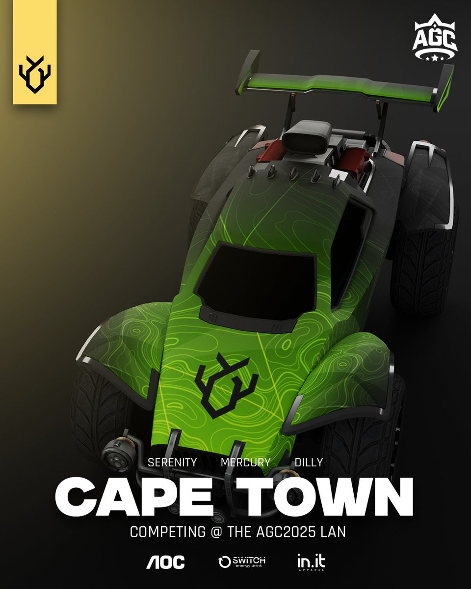 Rocket League HYPE!

Saturday is all about speed, skill, and sending it in the air - our #RLZA squad is kicking off their run at the <a href="/AfricanGaming/">ACGL</a> #AGC25 Rocket League Open!

It’s going to be a full day of action, goals, and clutch plays - let’s back our gents <a href="/K2Serenity/">Serenity</a>,
