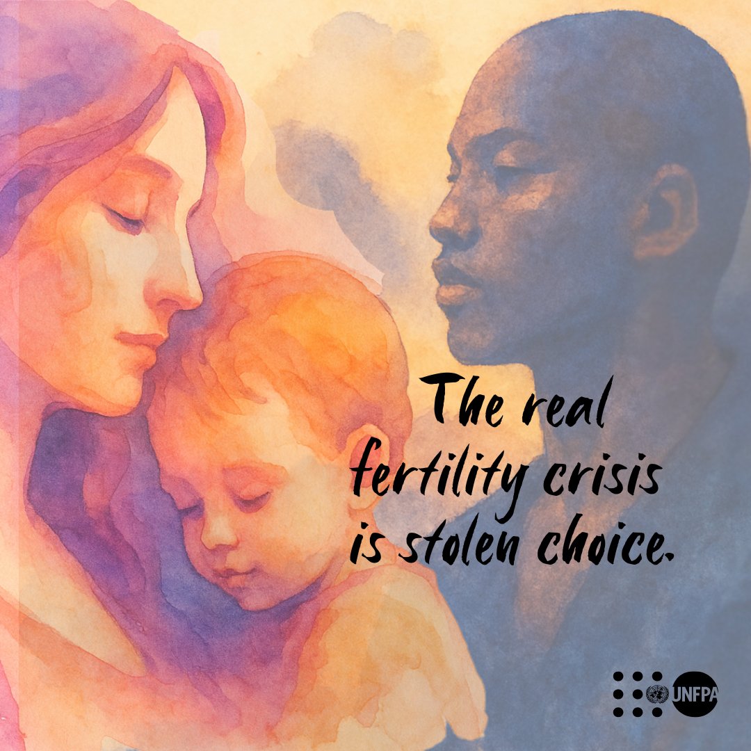 UNFPAPalestine's tweet image. #TheRealFertilityCrisis in the Arab region isn’t about too many children.
It’s about stolen choices.
Millions want children but are blocked by economic strain, gender inequality & limited access to care.
Read the full report: unf.pa/44z1Y0A
#TheRealFertilityCrisis