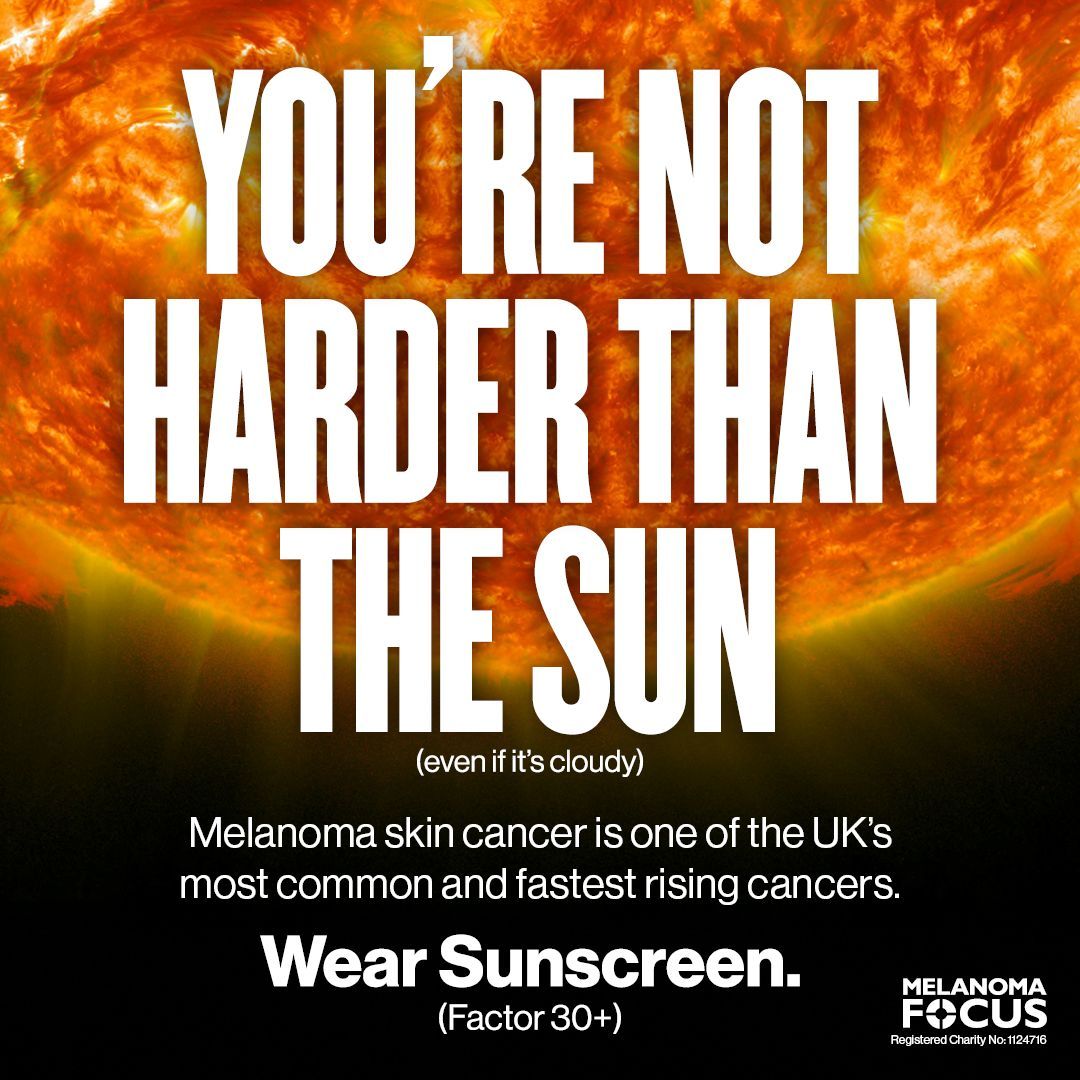 As we continue to experience hot weather across the UK, please remember that you are not harder than the sun! ❌ 

Stay sun safe whilst enjoying your weekend. ☀️