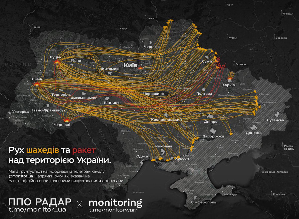 AndriyKostinUa's tweet image. When a terrorist state is your neighbor, nowhere in Ukraine is truly safe.
Last night, Russia launched brutal attacks on Chernivtsi, Lviv, Lutsk, and other regions. At least 2 people were killed and 20 injured in Chernivtsi alone.
You can see how close these strikes were to the…