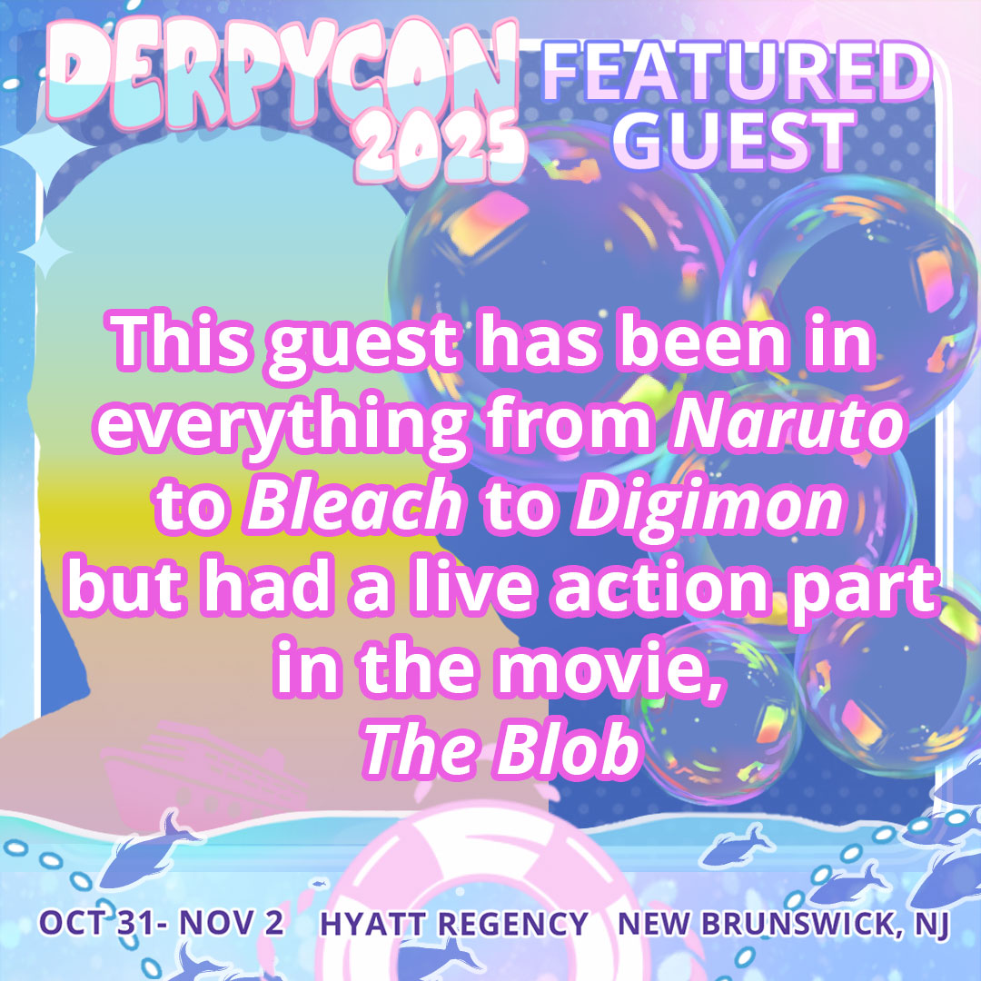 DerpyCon's tweet image. It&apos;s Guest Trivia Time again! Can you guess who our next guest will be? Comment your guesses below!

More Guests: Derpycon.com/guests