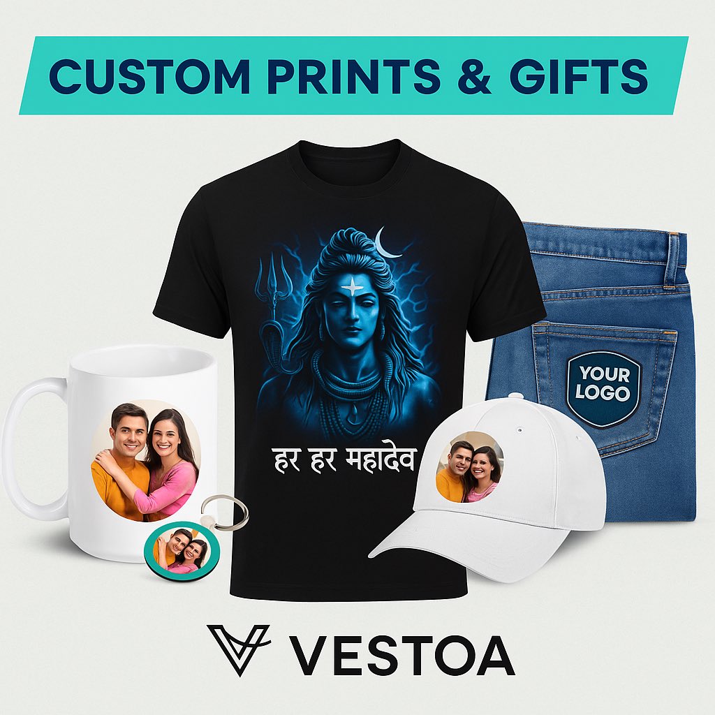 Vestoadotcom's tweet image. 🎨 Customize anything with VESTOA!
👕 T-Shirts | ☕ Mugs | 🧢 Caps | 🔑 Keychains | 👖 Jeans &amp;amp; more!
Photo, name, logo – we print it all in premium quality.
📍 VESTOA, Patori, Bihar
📞 Order Now: 9900688790
#Vestoa #CustomPrints #MadeInBihar #PrintOnDemand
