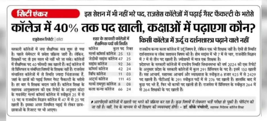 <a href="/DrPremBairwa/">Dr Prem Chand Bairwa</a> <a href="/BJP4India/">BJP</a> <a href="/BJP4Rajasthan/">BJP Rajasthan</a> माननीय उच्च शिक्षा मंत्री महोदय जी कह रहे हैं हमने यह कर दिया वो कर दिया लेकिन उच्च शिक्षा की और कोई ध्यान नहीं है। जय जय राजस्थान