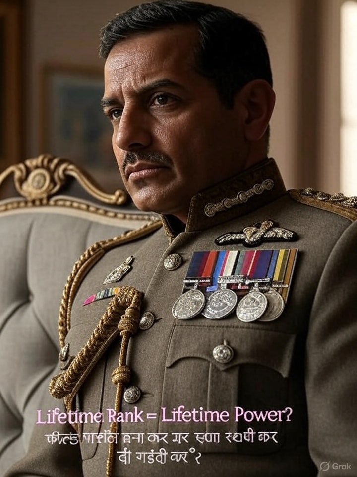 Field Marshal Munir: Promotion or Power Grab?
Reports say Munir has been promoted to Field Marshal — a symbolic move done only once before (Ayub Khan).
It grants lifelong authority.
ये सिर्फ एक रैंक नहीं — यह स्थायी सत्ता का संकेत है।
🔖 #PakArmy #AsimMunir #FieldMarshal