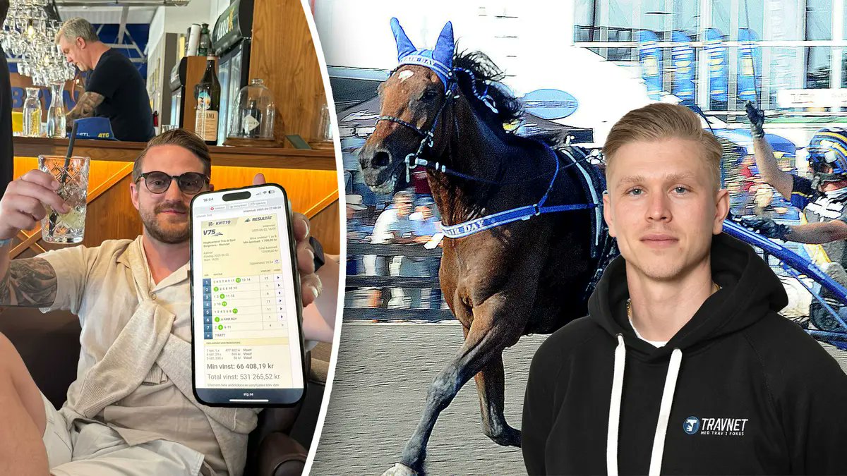 V75 från Årjäng idag! Den sommaridylliska banan ser ut att både leverera fint väder och fin sport! 🌞

Oliver Bergman har varit riktigt het på V75 under sommaren. Rygga honom eller några av våra andra vassa spelläggare till omgången.

Andelar – ATG.se/hogkvarteret