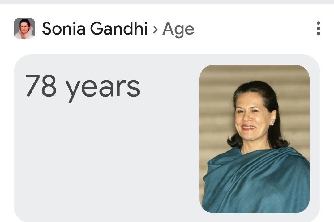 She's the Chairperson of the Congress Parliamentary Party... 
Why isn't the Congress ecosystem asking her to retire?