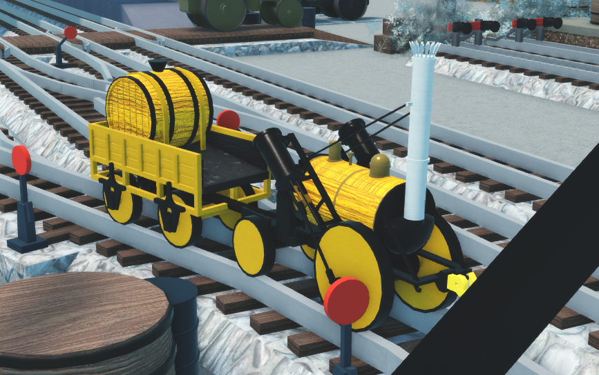 Lowekrow's tweet photo. There's some old and new faces to see in our next update! Please await for more news next week!

Take a look at our rebuilt Stephenson's Rocket and the Hunslet Austerity 0-6-0STs!

What's next? There's more than one 'singular'-ity at least! https://t.co/Qqj7APhCgO