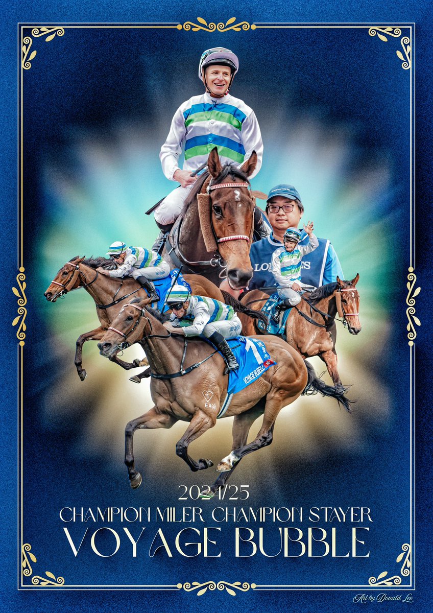 The Treble Crown winner

2024/25 Champion Miler &amp; Champion Stayer

Voyage Bubble 🏆🏆 <a href="/mcacajamez/">James McDonald</a> 

#HKracing
