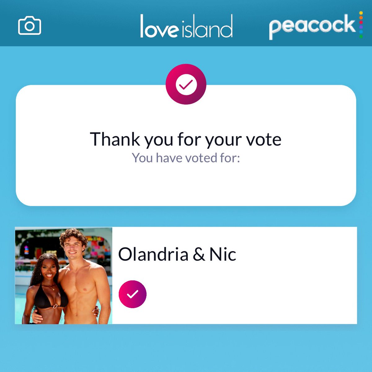blythfiles's tweet image. IF YOU LIVE IN AMERICA, PLEASE VOTE FOR NICOLANDRIA ON THE LOVE ISLAND USA APP!! OLANDRIA IS A HUGE TOM BLYTH FAN AND DESERVES THAT 100K!! #LoveIslandUSA