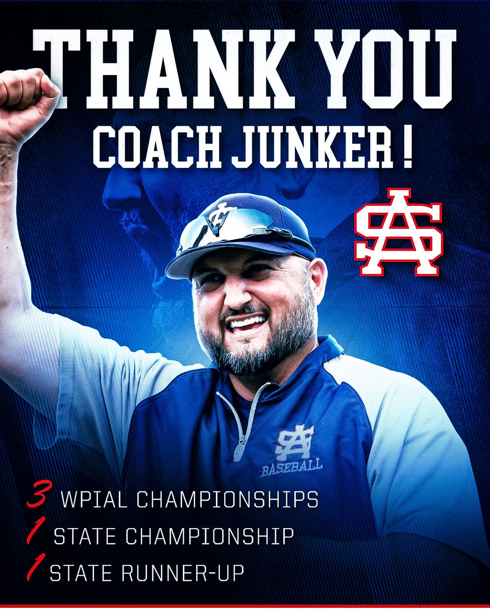Shaler_Baseball's tweet image. THANK YOU @coachjunker for an incredible 16 seasons leading the Titans Baseball program! 

Once a Titan, always a Titan — forever a Shaler alum and Shaler Hall of Famer!