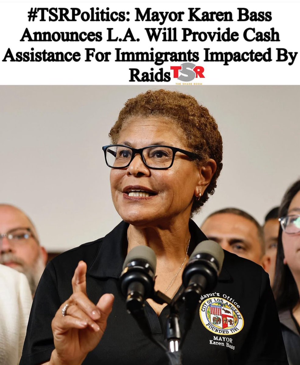 Mayor Karen Bass, Announces L.A. Will Provide Cash Assistance For Immigrants Impacted By Raids 

Karen Bass, you’re an absolute disgrace. Handing out cash to immigrants caught in raids? What kind of brain-dead, traitorous nonsense is this? 

Los Angeles is choking on your