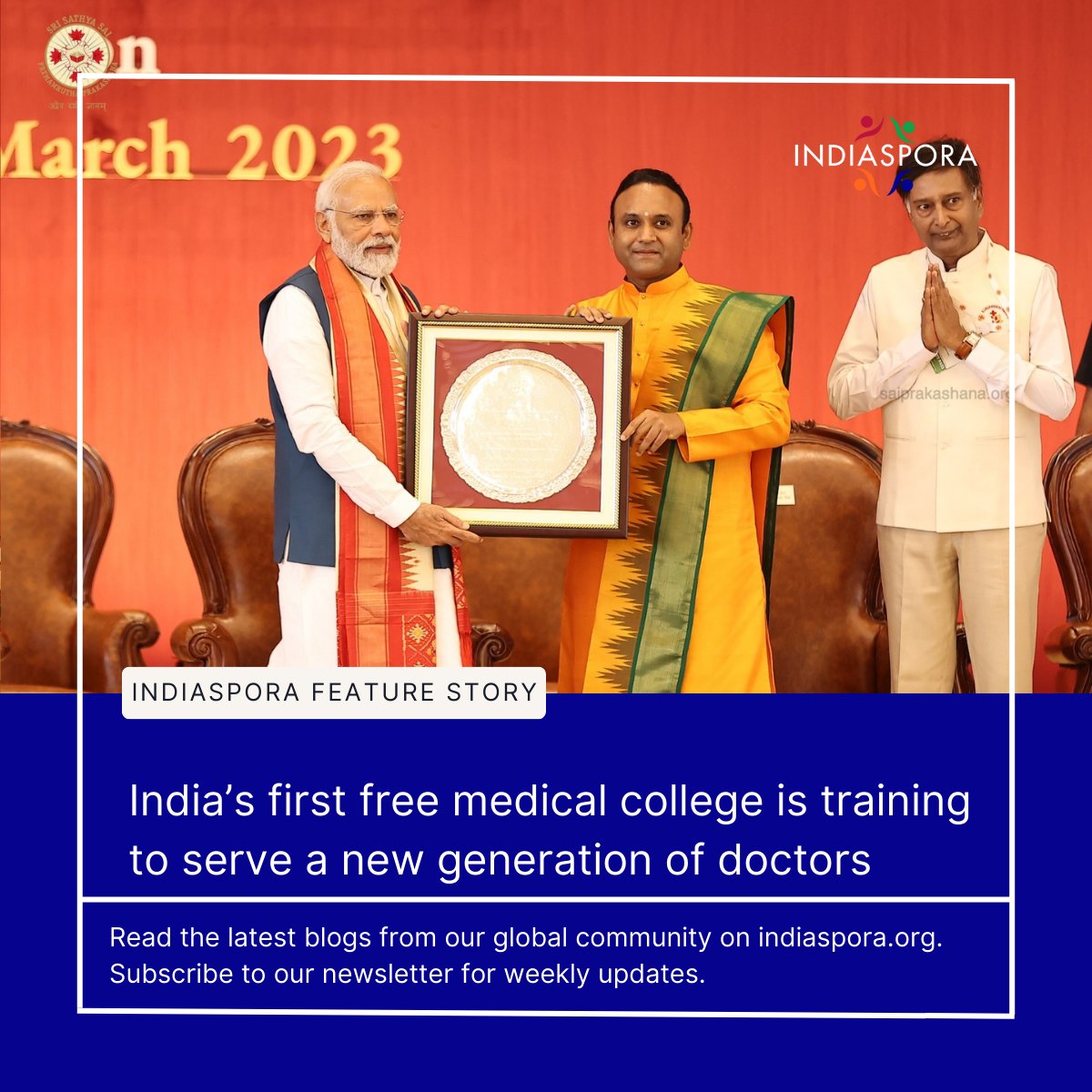 IndiasporaForum's tweet image. India’s first completely free rural medical college, the Sri Madhusudan Sai Institute of Medical Sciences and Research (SMSIMSR), is training a new generation of doctors to serve underserved communities instead of pursuing profit. Founded in 2023 in rural Karnataka, the college…