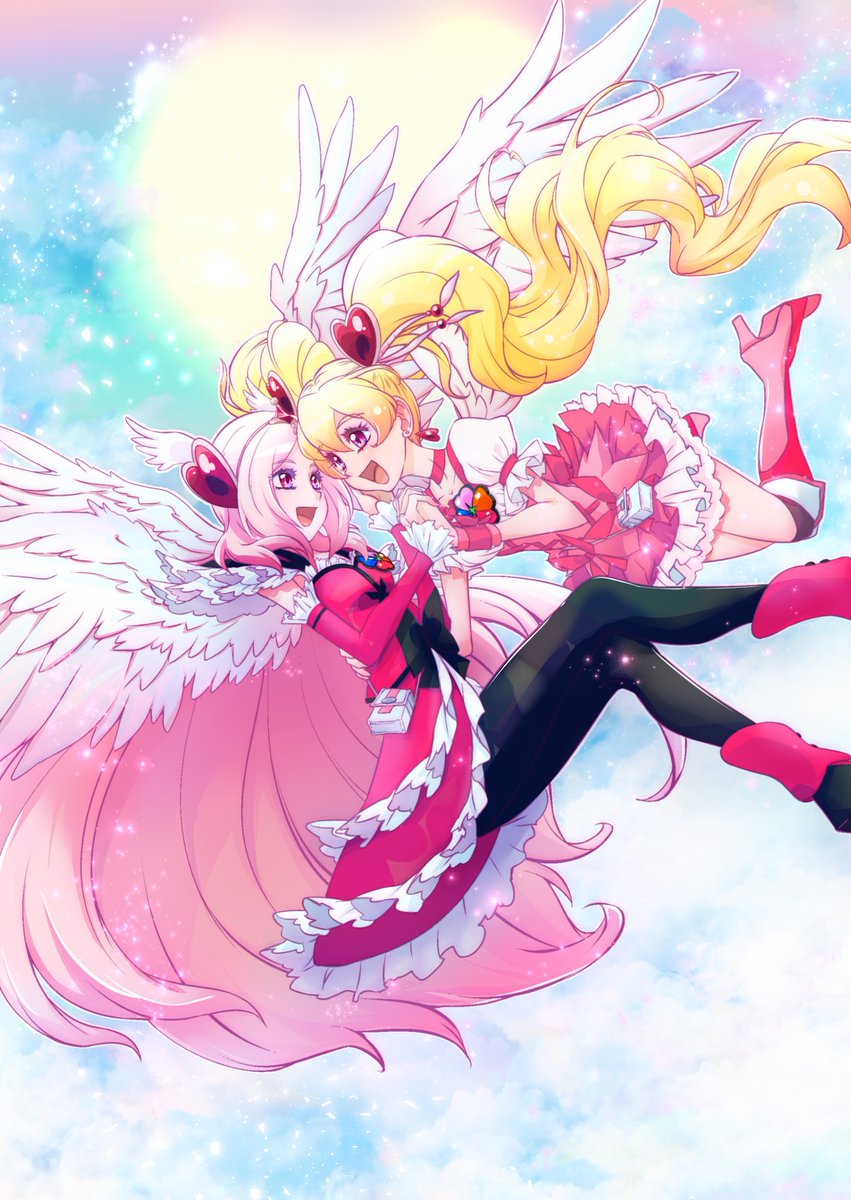 キュアピーチ ,東せつな ,桃園ラブ 「#キュアパッション聖誕祭2025」|まぼろしねこ🐾イース様アンソロ春レイフレのイラスト