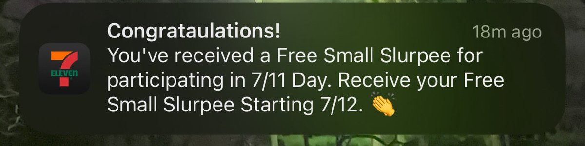 Scandalous's tweet image. Free Slurpee (& Palestine) who dis?
Bonus: I can get another one tomorrow because I got one today? Ok. Fine….