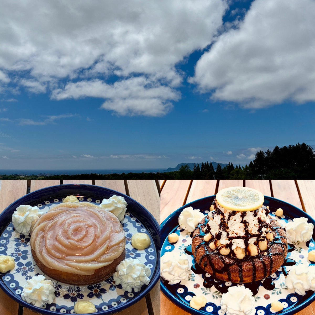 今日の函館は晴れ🌤️

季節限定　夏パンケーキ
そろいました👏

丸ごと1個
桃のパンケーキ🍑

スッキリ爽やか
レモンチョコパンケーキ🍋

ご来店をお待ちしています🙇‍♂️