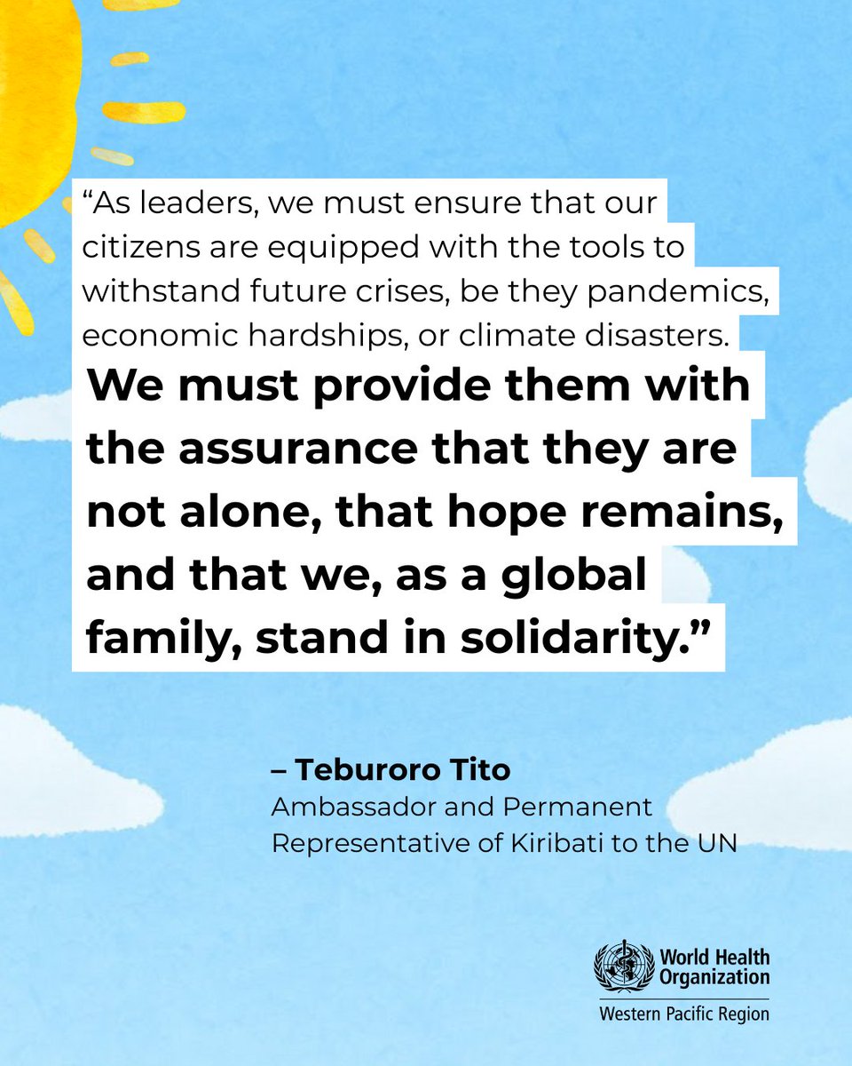 Today, 12 July, we celebrate the International #DayofHope for the first time.

We recognize Kiribati 🇰🇮 for shining a light on this critical matter as they led this historical resolution adopted by the UN on 4 March 2025.

Like many Pacific Island nations across the Region,