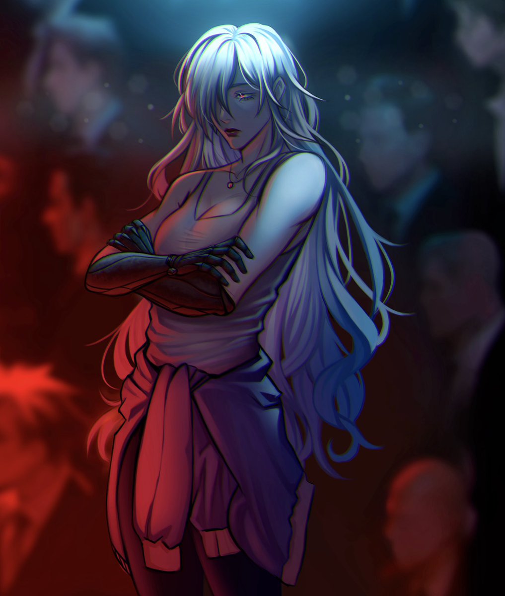 Lassmorri's tweet photo. Boxing au 
#childe #skirk #genshinimpact https://t.co/NhEVckBfQZ