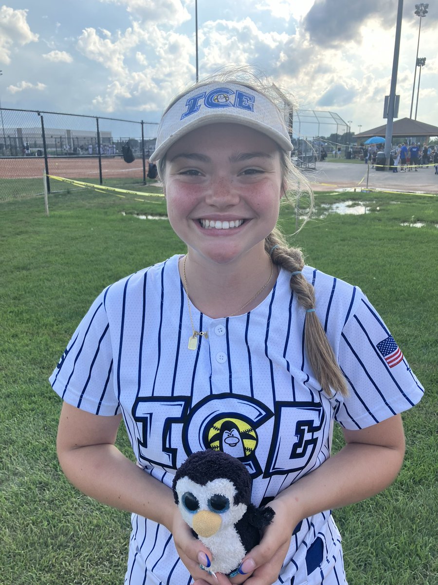 Congrats to <a href="/ellie_eggert/">Ellie Eggert</a> on being named Penguin of the Game against Midland Magic! Ellie had an RBI stand up double on her first weekend back to help us win 8-4 💙🤍🖤#fearthepenguin🐧 <a href="/NorICEfastpitch/">Northern ICE Fastpitch</a>
