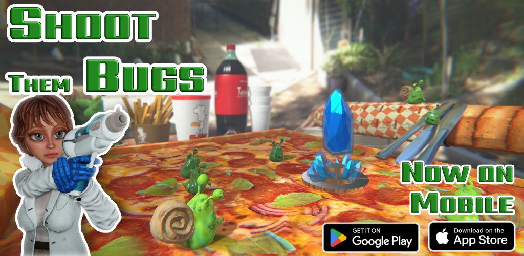 davidcherrin's tweet photo. I recently published Shoot Them Bugs on mobile on the App Store and Google Play. Links in the comments.

Now with auto aim, wave rewards, and 20 waves—it’s a real challenge.

🍕🐛🍕🐛🍕🐛

#gamedev #Mobilegame #pizza https://t.co/INxTlEZcy7