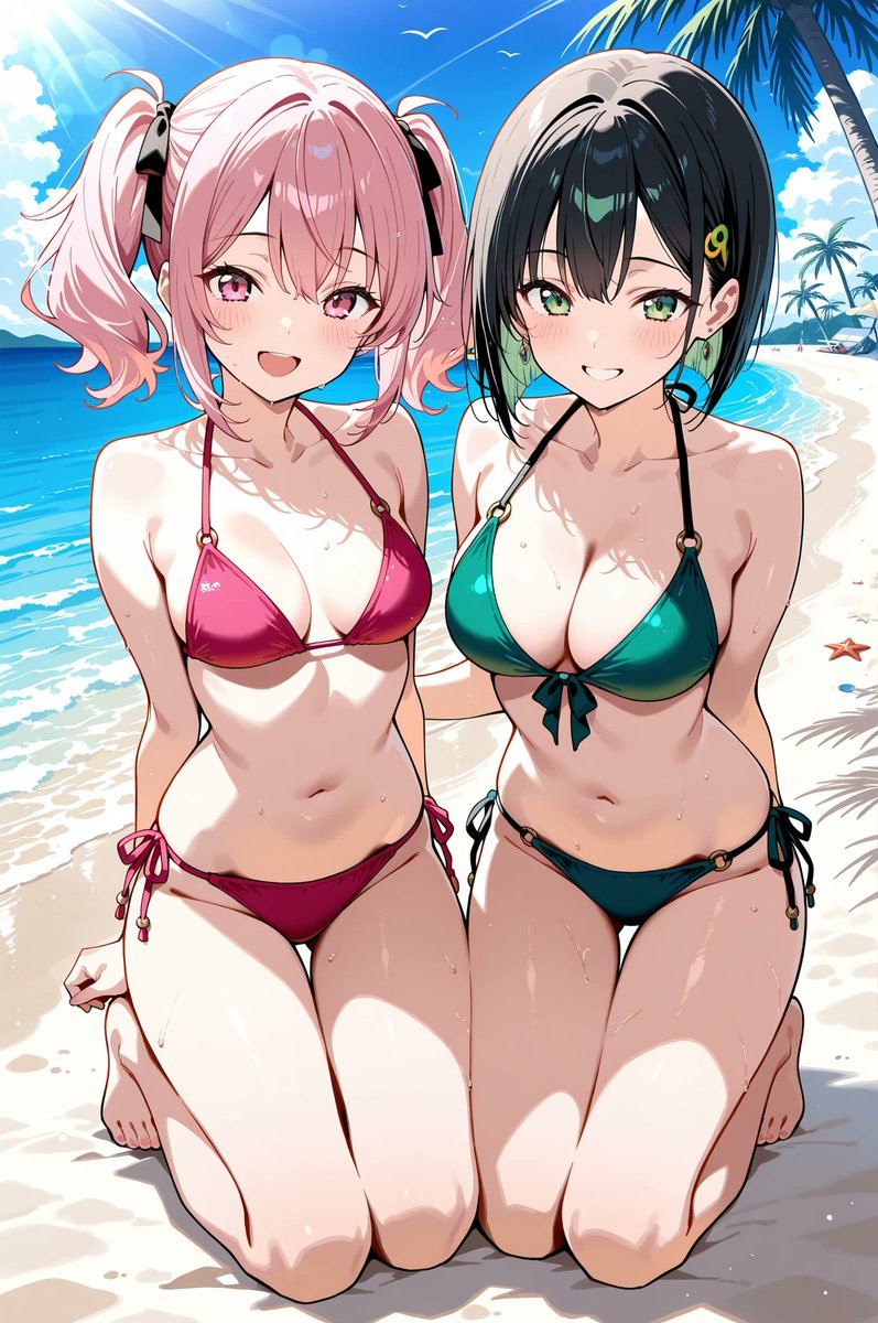 #暑さを吹き飛ばせ_みんなで水着ショー 
ねずみ男さん、こんにちはっ！
今日は紐ビキニで参戦！😼😼😼