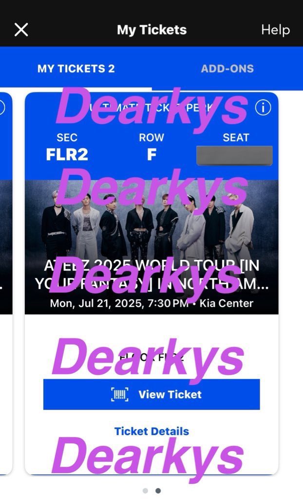 WTS/WTT
ATEEZ IN YOUR FANTASY TOUR

HAVE: 1 x ULTIMATE VIP SECOND SEAT FROM BARRICADE CATWALK ORLANDO D1 7/21

WANT: 1x ULTIMATE VIP ORLANDO D2 7/22

‼️OR BEST OFFER
PLS DM‼️

#INYOURFANTASY #ATEEZWTS #ATEEZ #ATEEZTICKETS #ATEEZTOUR