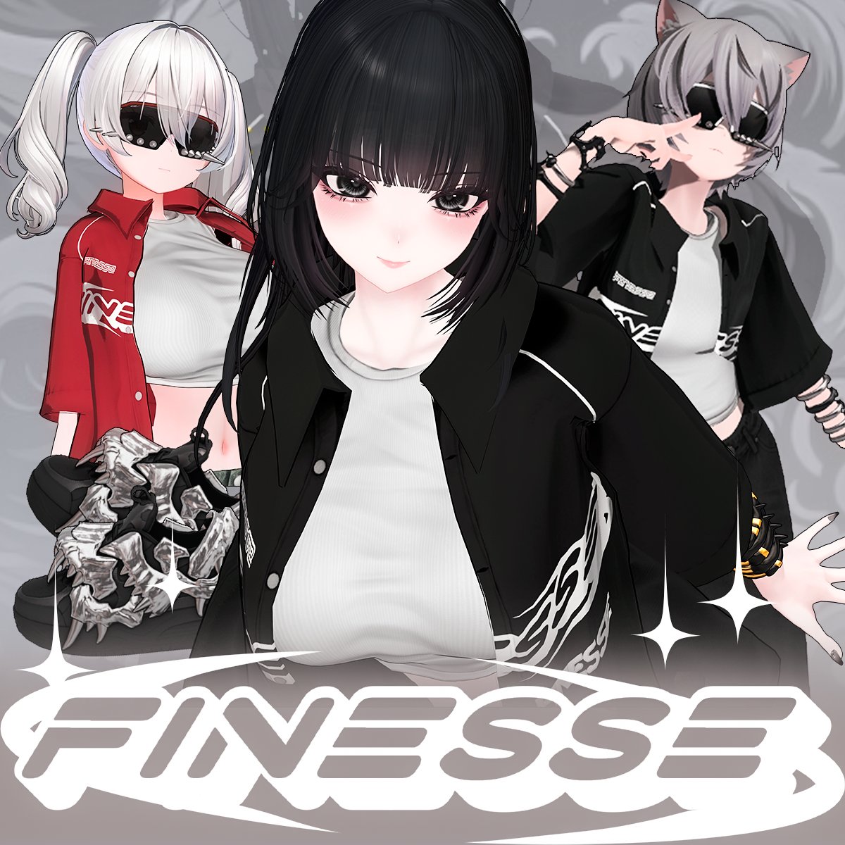 🦴 都会的なスタイルにトライバル風のアクセントを加えた、洗練されたサマーコーデ。VRChatアバター向けに最適で、カスタマイズも簡単です 
finesse.booth.pm/items/7167077
#VRChat #booth_pm