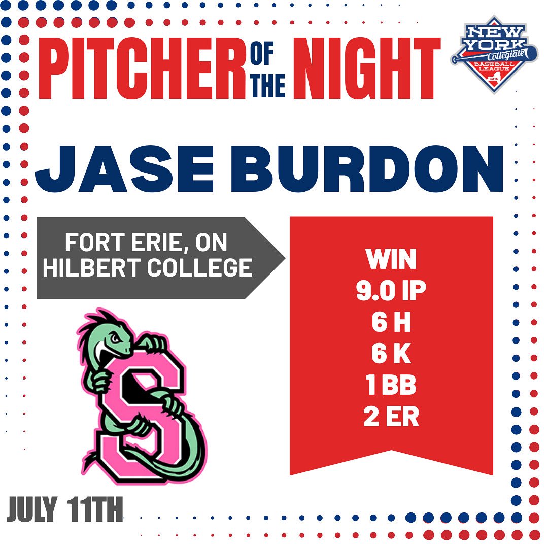 The pitcher of the night for Friday, July 11th is Jase Burdon!