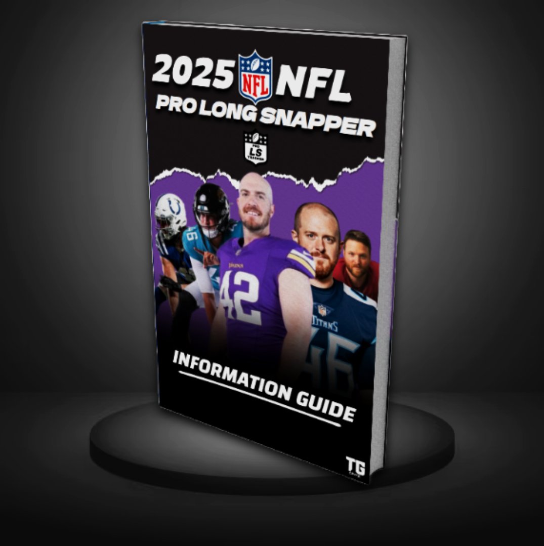 ProSnapTracker's tweet photo. 2025 NFL PRO LONG SNAPPER INFORMATION GUIDE:

COPY LINK: https://t.co/VmXyhmbQoH

This years edition of our Information Guide is now available to read! Inside of this guide you will find a page dedicated to each long snapper who is listed on a team for the 2025 NFL season.

#NFL https://t.co/Q0nOatpIs9