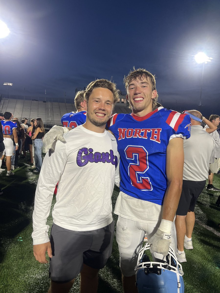 Russ Mann (@russmann09) on Twitter photo Coach <a href="/CoachTCampbell/">Tyler Campbell</a> had two former players playing for the North.
2: AJ Kelly
82: Fuddy Kile
Congratulations on your HS, gentlemen. Fuddy, that’s an impressive list to be apart of Coach <a href="/CoachTCampbell/">Tyler Campbell</a> had two former players playing for the North.
2: AJ Kelly
82: Fuddy Kile
Congratulations on your HS, gentlemen. Fuddy, that’s an impressive list to be apart of