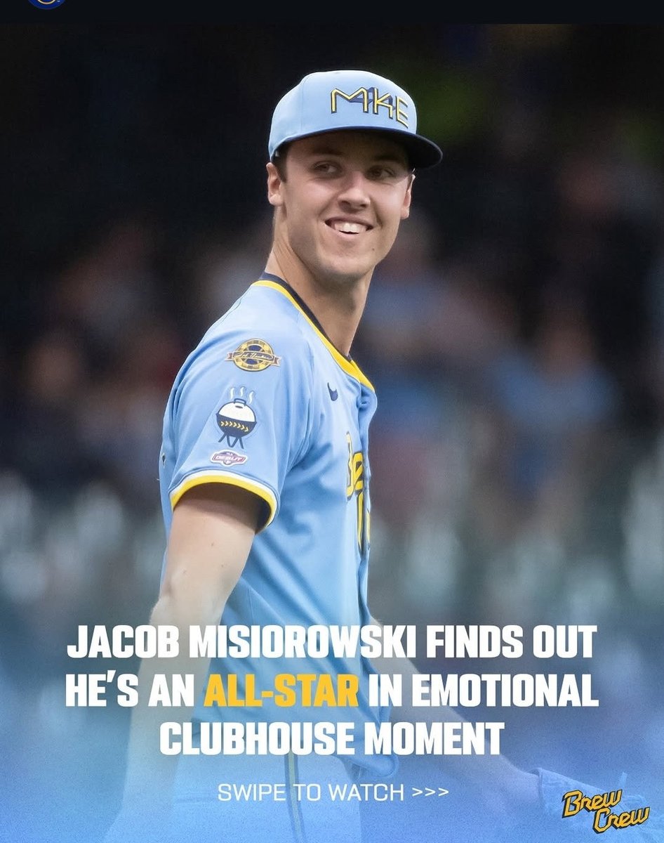 CrowderBasebal1's tweet image. Congrats to Jacob Misiorowski for being named to the MLB All Star team!!! #wR #Ghostrider