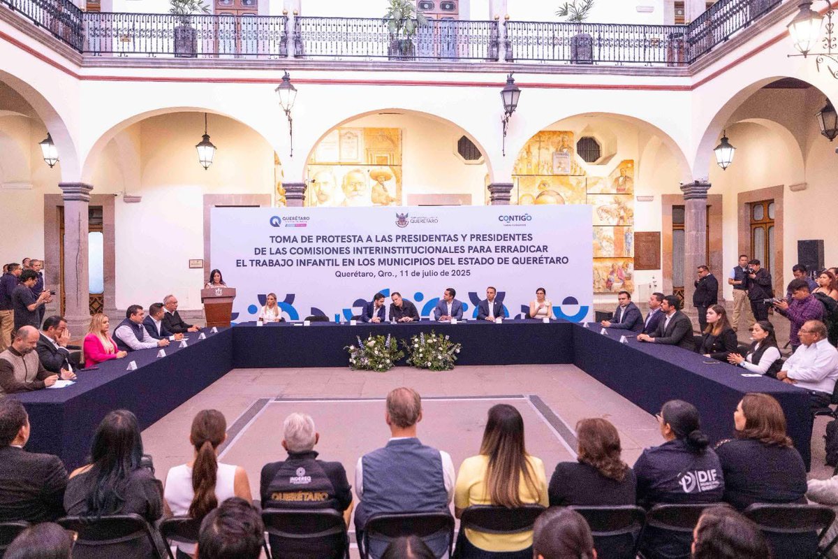 #Municipios | Proteger a niñas y niños del trabajo infantil, así como mantener puntual vigilancia de la labor adolescente en los municipios, es una responsabilidad que no admite demoras, ni evasivas, afirmó el gobernador <a href="/makugo/">Mauricio Kuri</a> al tomar protesta a las y los integrantes de las