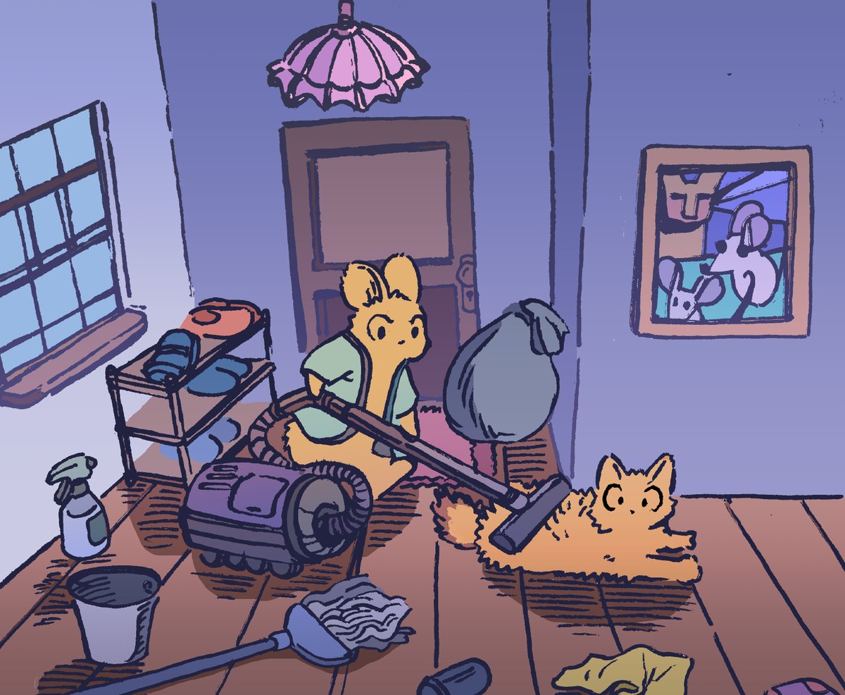 willquinnart's tweet image. Daily bunny no.3013 has company coming over