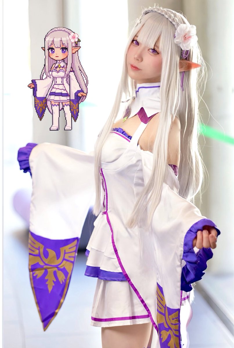 &lt;Cosplay☆*。&gt;
流行りのやつをどうしてもエミリアたんでやってみたかった꒰ᐡ⸝ɞ̴̶̷ · ɞ̴̶̷⸝ᐡ꒱♪♪
自己満投稿
 #コスプレイヤーさんと繋がりたい 
 #カメラマンさんと繋がりたい