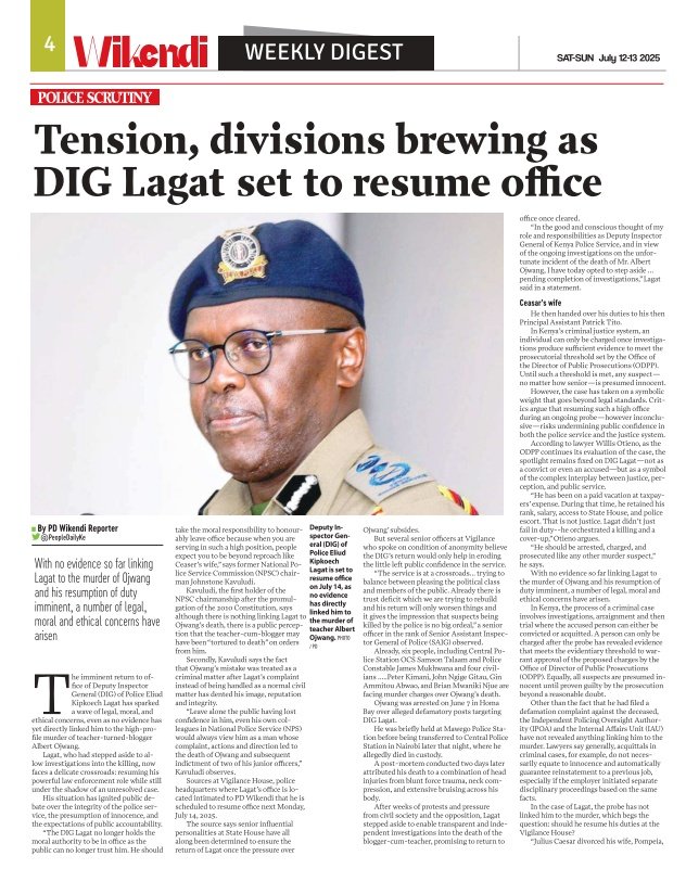 How can we allow this to happen?

We will have failed Albert Ojwang'.

This is making me mad. We cannot allow Eliud Lagat back to office.

#ArrestEliudLagat #JusticeForAlbertOjwang